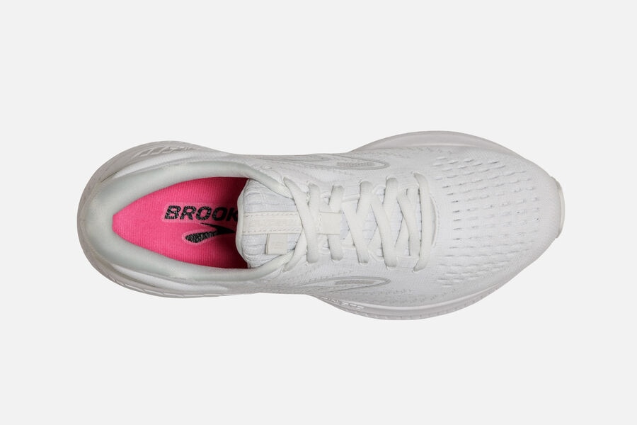 Brooks Running Shoes Womens White - Glycerin GTS 19 Road - 6293-MHORX